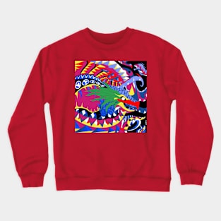 kraken kaiju the beast of the oceans arts in pattern Crewneck Sweatshirt